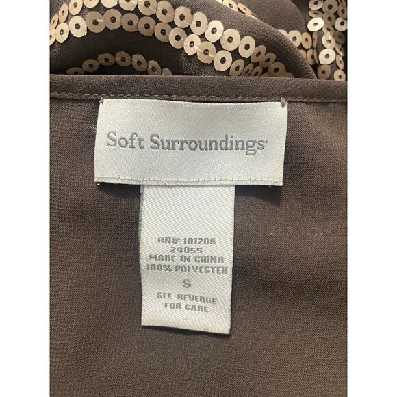 Soft Surroundings Size Small Tunic Sleeveless Top Blouse Sequin - Picture 5 of 6